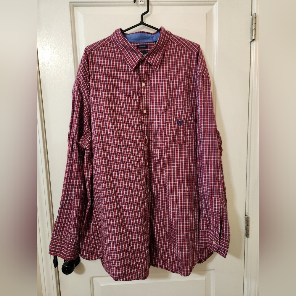 Chaps Red Checkered Casual Button Down Shirt